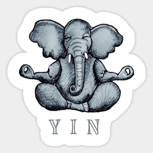 Yin Yoga Elephant Sticker